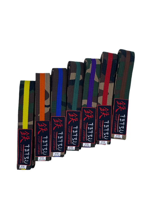 Double Wrap Camo Belt w/ Colored Stripe