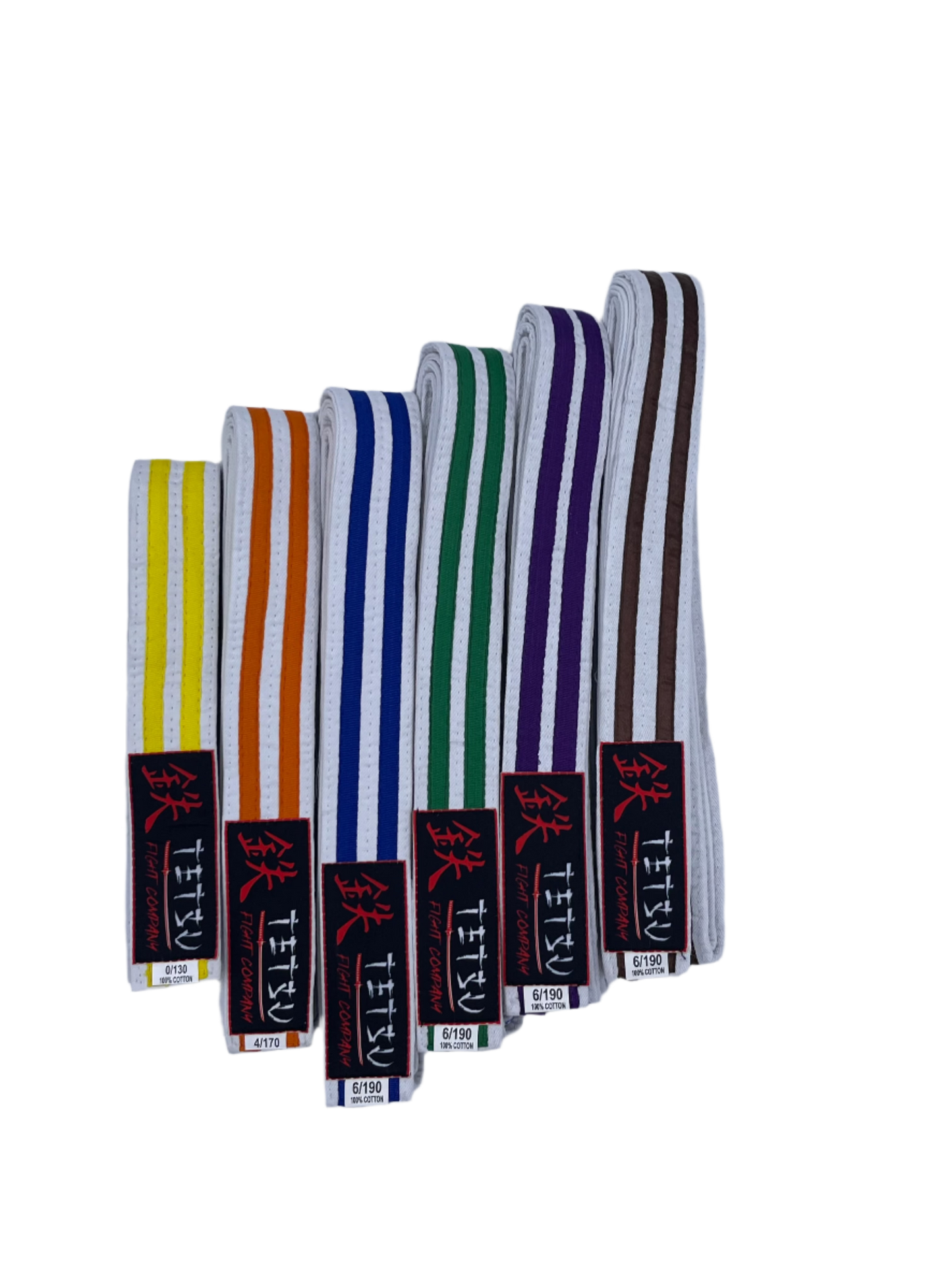 Double Wrap White Belt w/ Double Stripe