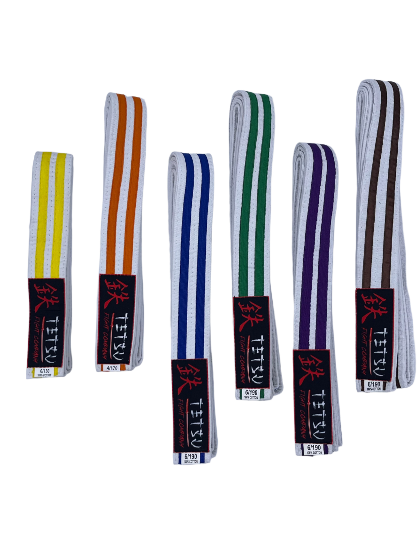 Double Wrap White Belt w/ Double Stripe