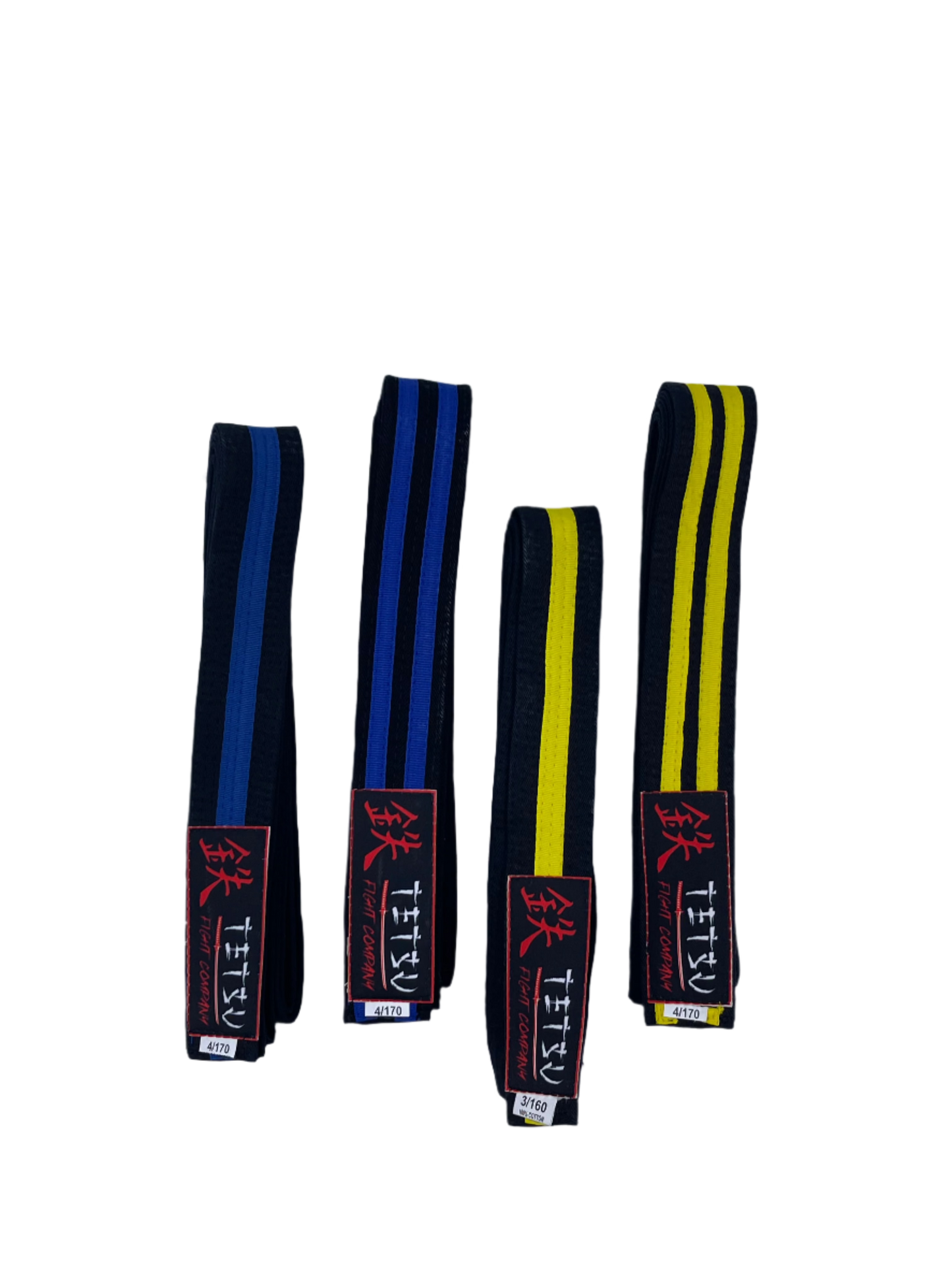 Double Wrap Black Belt w/ Stripe