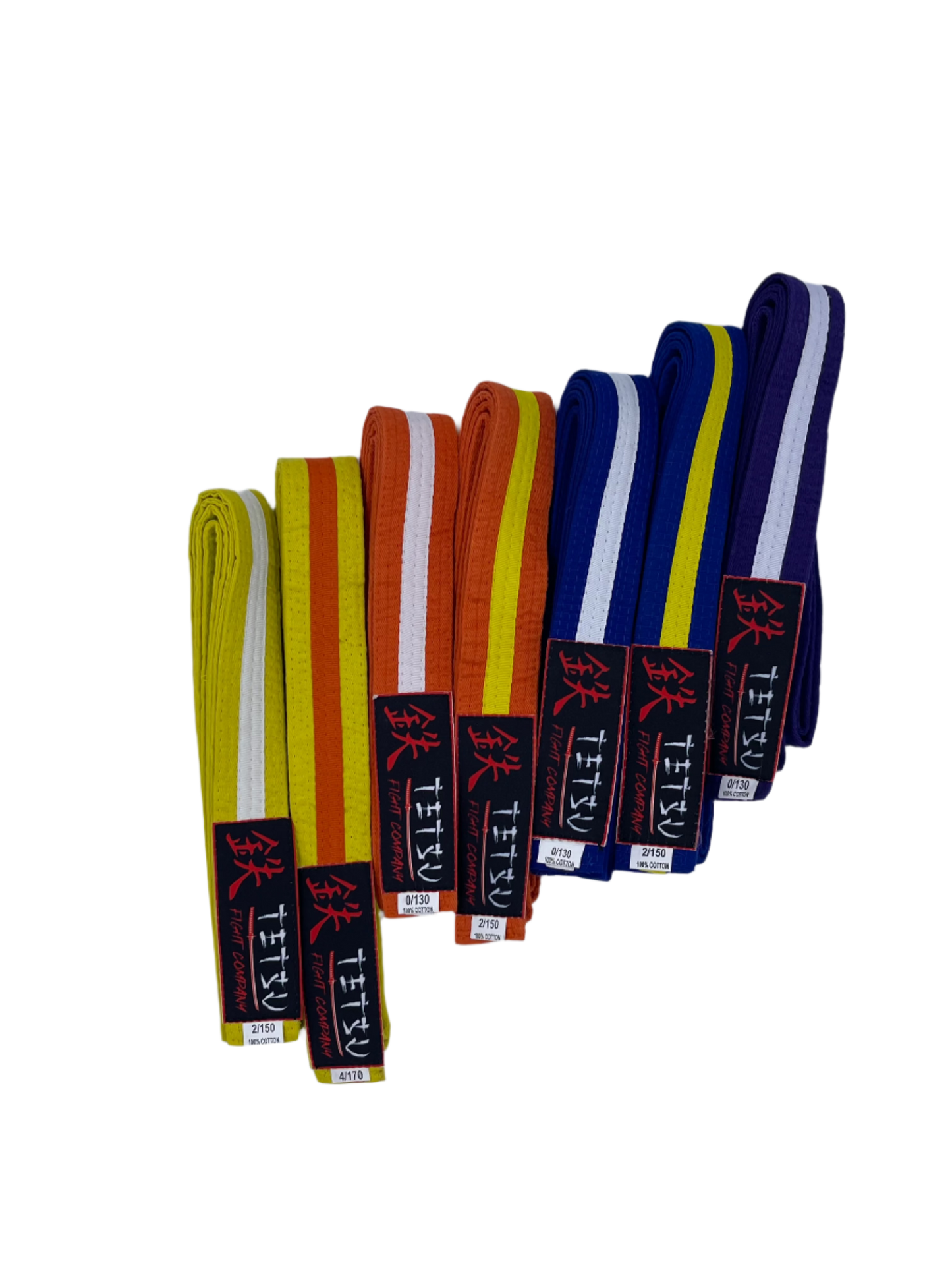 Double Wrap Solid Belt w/ Colored Stripe