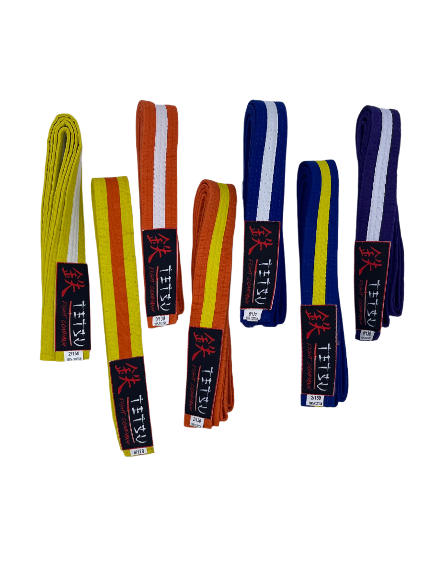 Double Wrap Solid Belt w/ Colored Stripe