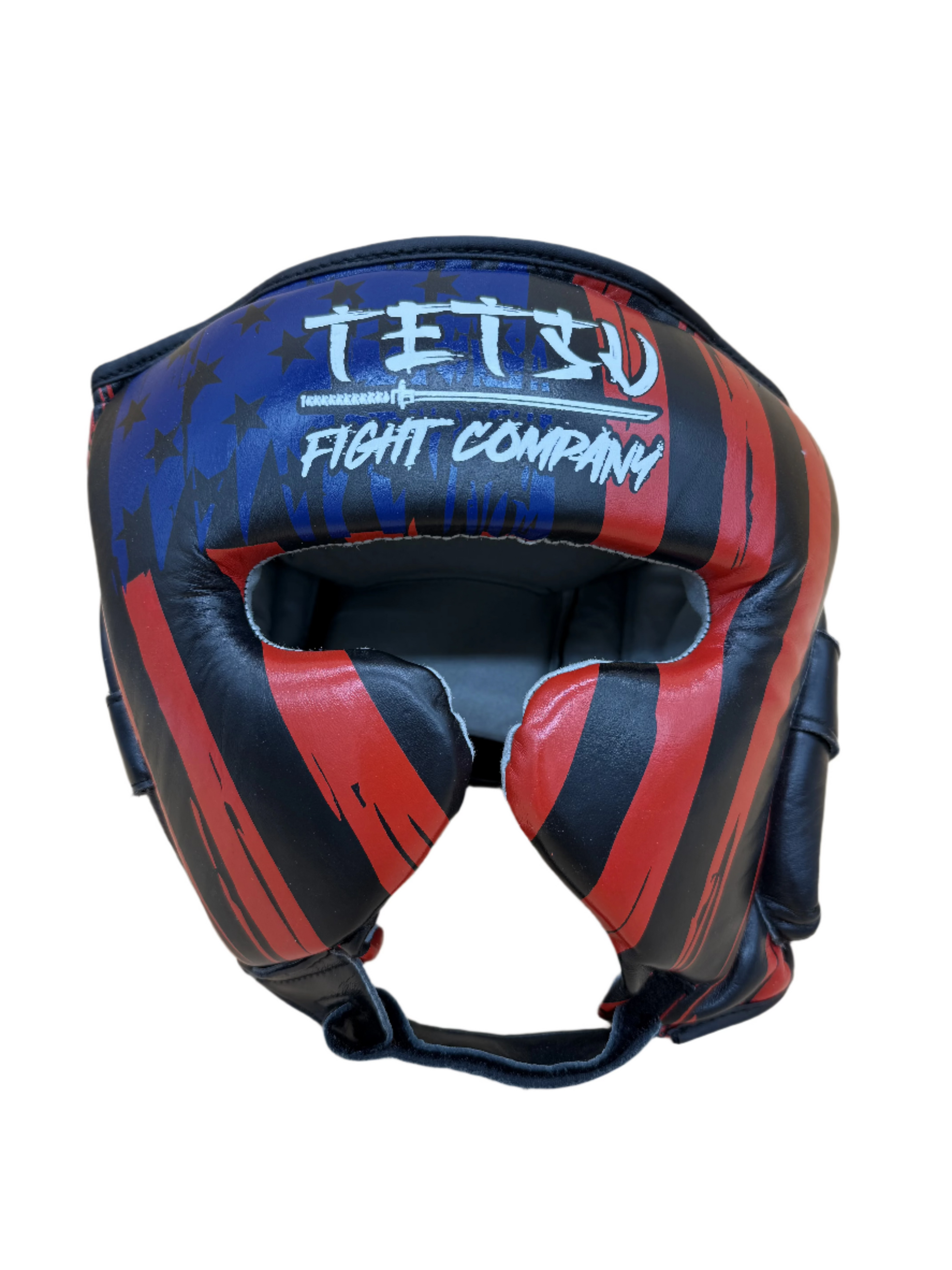 Patriotic Open Face Leather Headgear